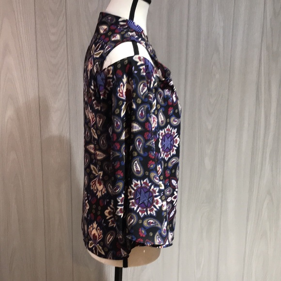 Everly open shoulder semi sheer blouse size small - Picture 4 of 14